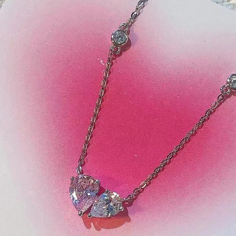 Chains Pink Heart Shape Pendant Necklace For Women Romantic Sweet Choker Korean Fashion Silver Color Neck Chain Aesthetic Jewelry
Chains Pink Heart Shape Pendant Necklace For Women Romantic Sweet Choker Korean Fashion Silver Color Neck Chain Aesthetic Jewelry