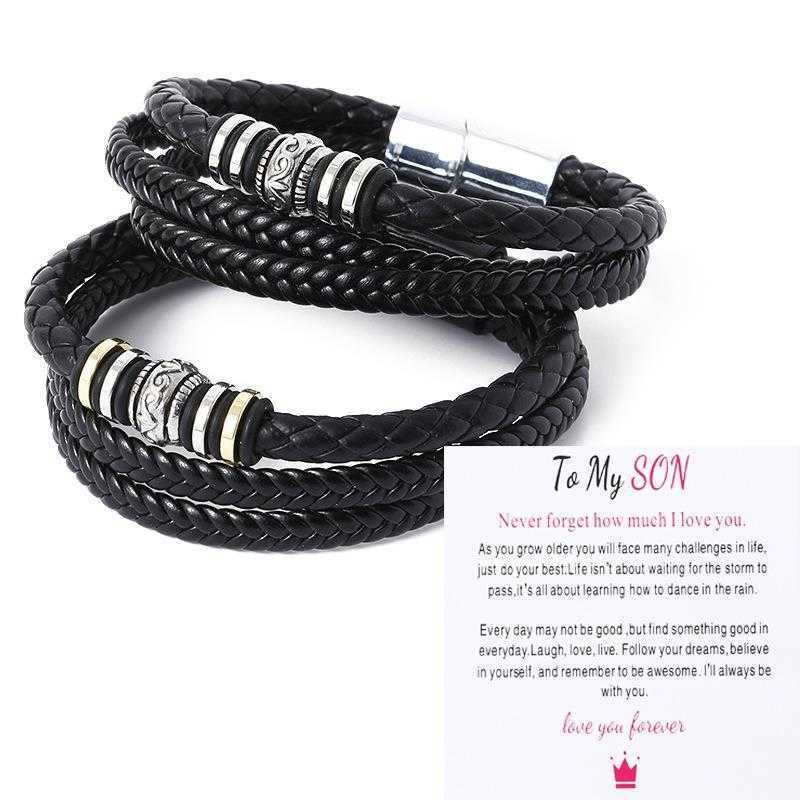 Ethnic Style Multi Layer Leather Rope Woven Bracelet Mens Alloy Magnetic Snap Ornament
Ethnic Style Multi Layer Leather Rope Woven Bracelet Mens Alloy Magnetic Snap Ornament