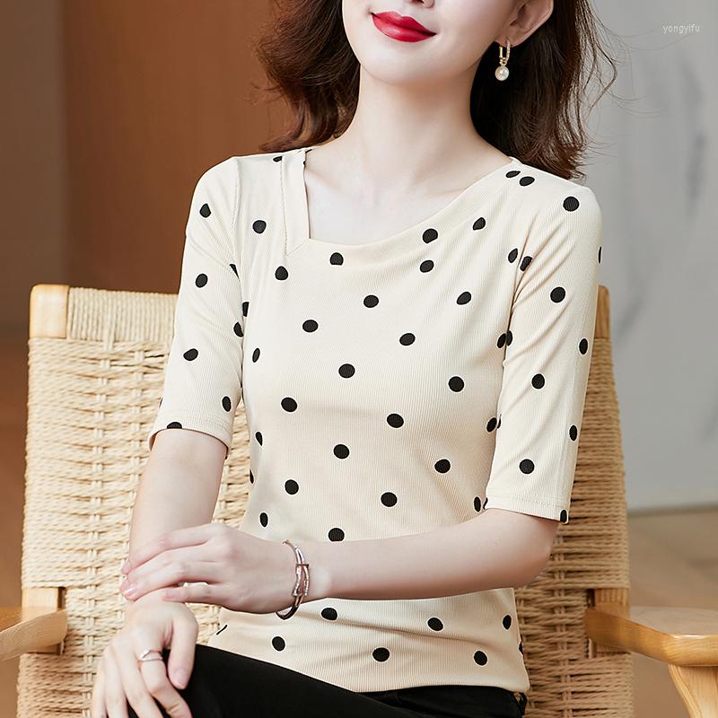 Women' T Shirts Polka Dot Shirt Women Casual Screw Thread Cotton Tee Femme 2023 Summer Womens Clothing Tops Camisetas De Mujer, Apricot
Women' T Shirts Polka Dot Shirt Women Casual Screw Thread Cotton Tee Femme 2023 Summer Womens Clothing Tops Camisetas De Mujer, Apricot