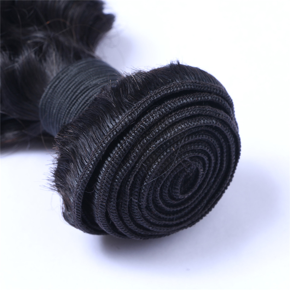 Brazilian Virgin Human Deep Wave Unprocessed Remy Hair Weaves Double Wefts 100G/Bundle 1Bundle/Lot Can Be Dyed Bleached