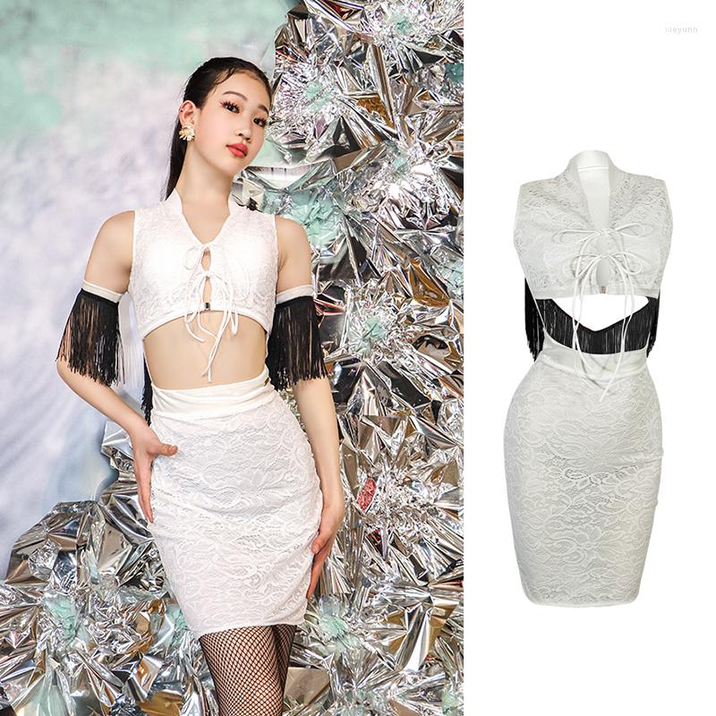 Stage Wear White Lace Latin Dance Dress Sexy Backless Tassel Competition Clothes ChaCha Costume Women Practice Dancewar VDB6537, Only dress
Stage Wear White Lace Latin Dance Dress Sexy Backless Tassel Competition Clothes ChaCha Costume Women Practice Dancewar VDB6537, Only dress