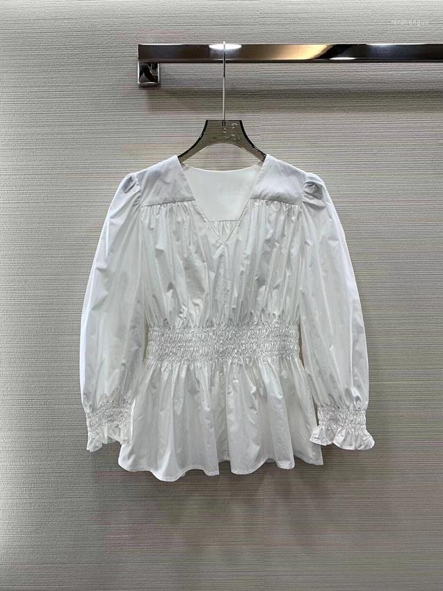 Women' Blouses 2023 Women Fashion Long Sleeves Sexy Casual V-neck Pleated Waist Slim Small Fresh Versatile Top Shirt 0305
Women' Blouses 2023 Women Fashion Long Sleeves Sexy Casual V-neck Pleated Waist Slim Small Fresh Versatile Top Shirt 0305