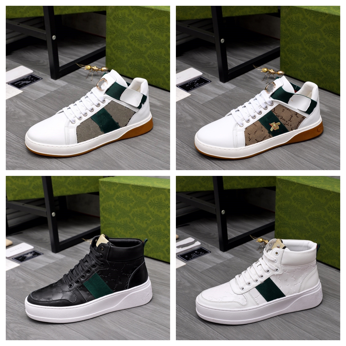 Men's Sneakers Men Casual Shoes Designer Women Interlocking Embroidery Black White Leather Retro-Inspired Trainers MAC80 Flat Shoes big size 38-45, Model 03
Men's Sneakers Men Casual Shoes Designer Women Interlocking Embroidery Black White Leather Retro-Inspired Trainers MAC80 Flat Shoes big size 38-45, Model 03
