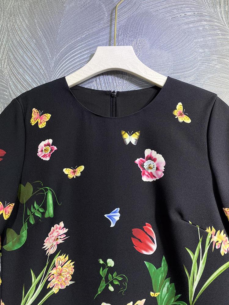 Party Dresses Butterfly Floral Printed Crystal Beading Black Dress Summer Short Sleeves Lady Mini
Party Dresses Butterfly Floral Printed Crystal Beading Black Dress Summer Short Sleeves Lady Mini