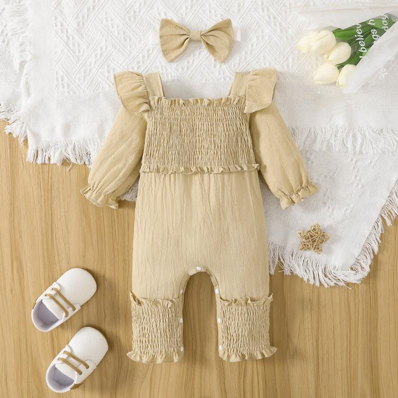 Clothing Sets Infant Lace Ruffles Long Sleeve Sweet Jumpsuit Baby Girl Set 2 Pcs Girls Romper Headband 0-18 Months
Clothing Sets Infant Lace Ruffles Long Sleeve Sweet Jumpsuit Baby Girl Set 2 Pcs Girls Romper Headband 0-18 Months