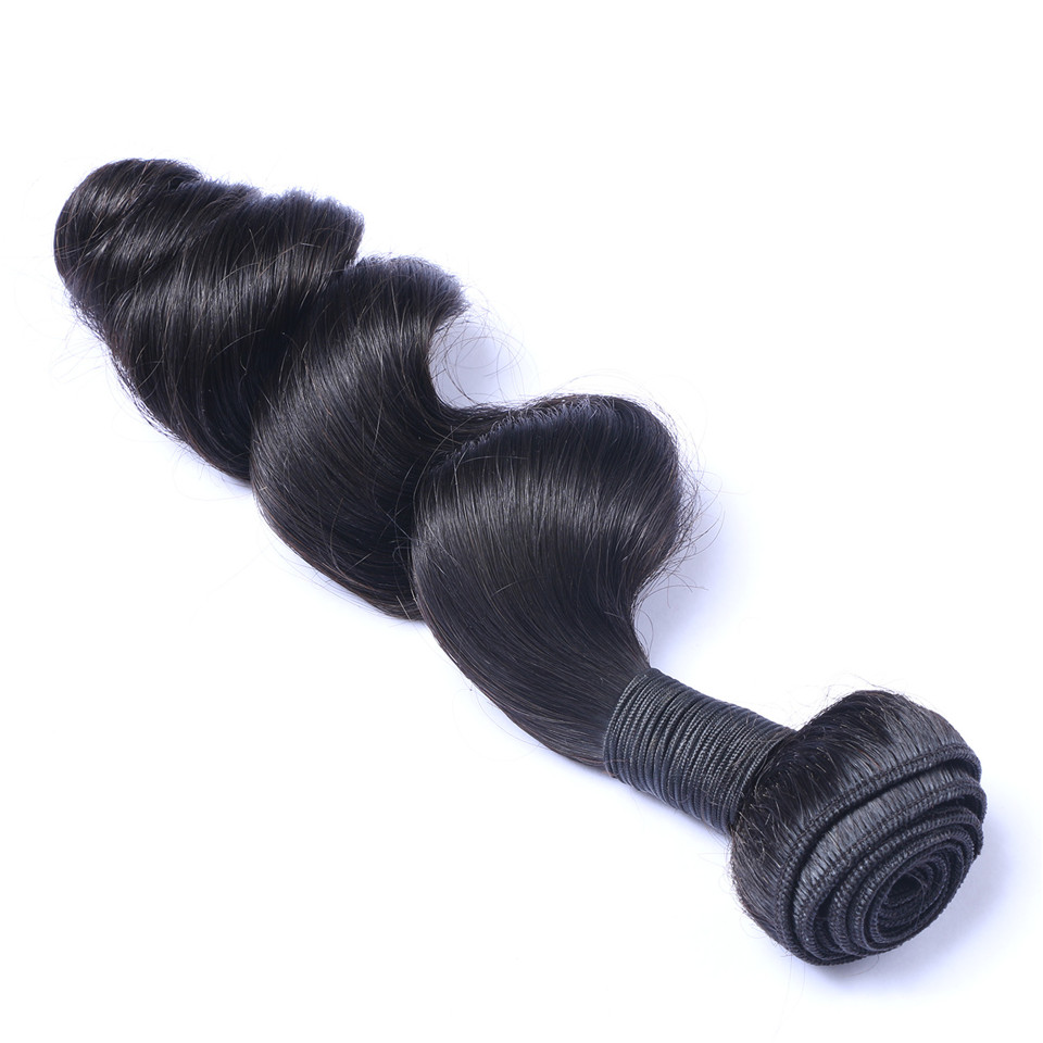 Brazilian Virgin Human Loose Wave Unprocessed Remy Hair Weaves Double Wefts 100G/Bundle 1Bundle/Lot Can Be Dyed Bleached