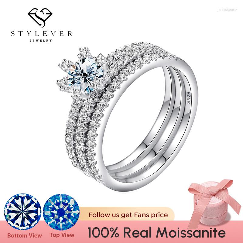 Cluster Rings Stylever D Color Luxury Moissanite Diamond Engagement Wedding Set For Women 925 Sterling Silver Trendy Fashion Jewelry
Cluster Rings Stylever D Color Luxury Moissanite Diamond Engagement Wedding Set For Women 925 Sterling Silver Trendy Fashion Jewelry