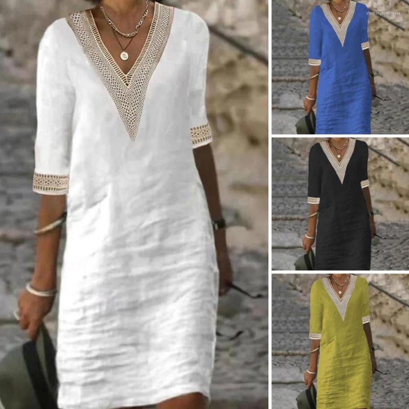 Casual Dresses Spring Stand-Up Collar Button Cotton Women Linen Solid Color Mid-Sleeve Dress Retro Summer Lady Office Mini, Black
Casual Dresses Spring Stand-Up Collar Button Cotton Women Linen Solid Color Mid-Sleeve Dress Retro Summer Lady Office Mini, Black