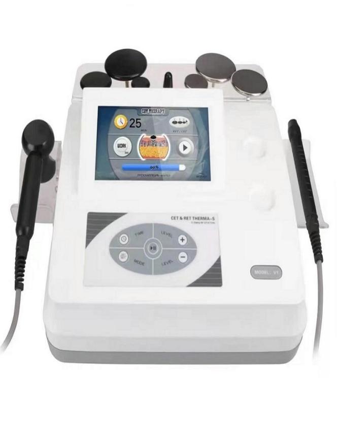 

Portable diathermy tecar therapy physiotherapy CET RET monopolar rf skin tightening machine pain relief tecar therapy machine9989569