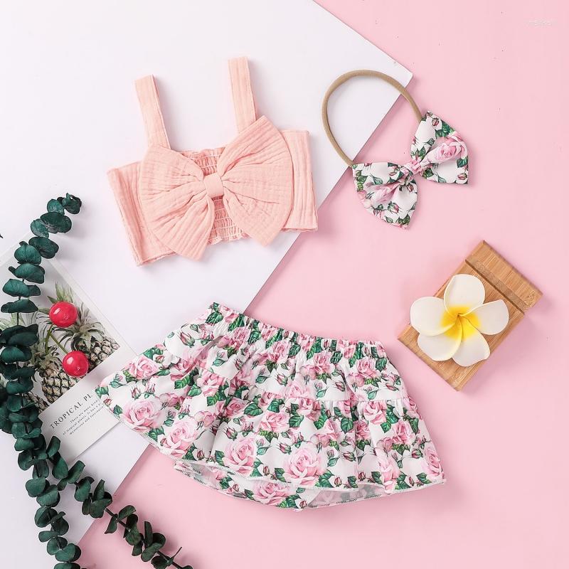 Clothing Sets Toddler Baby Girls Summer Set Solid Print Sleeveless Bowknot Short T-shirt Floral Shorts Skirt Headband Outfits, Picture shown
Clothing Sets Toddler Baby Girls Summer Set Solid Print Sleeveless Bowknot Short T-shirt Floral Shorts Skirt Headband Outfits, Picture shown