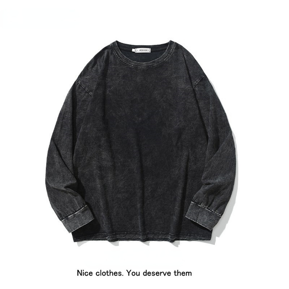 Men's T-Shirts American Retro T Shirts Men Oversized T-shirt Women Loose Long Sleeve Shirt Vintage Hip Hop Y2K Style Men's Streetwear Plus S