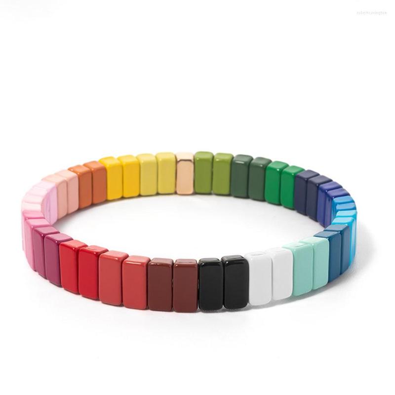 Charm Bracelets KKBEAD 2023 Boho Summer Rainbow Bracelet Enamel Tile Beads Pulseras Wholesale Friendship Stackable Bangle Jewellery
Charm Bracelets KKBEAD 2023 Boho Summer Rainbow Bracelet Enamel Tile Beads Pulseras Wholesale Friendship Stackable Bangle Jewellery