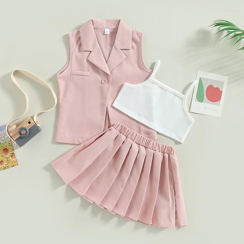 Clothing Sets Toddler Baby Girl 3pcs Fashion Suit Summer Children Sleeveless Jacket Camisole Pleated Skirt Outfit Set, Pink
Clothing Sets Toddler Baby Girl 3pcs Fashion Suit Summer Children Sleeveless Jacket Camisole Pleated Skirt Outfit Set, Pink