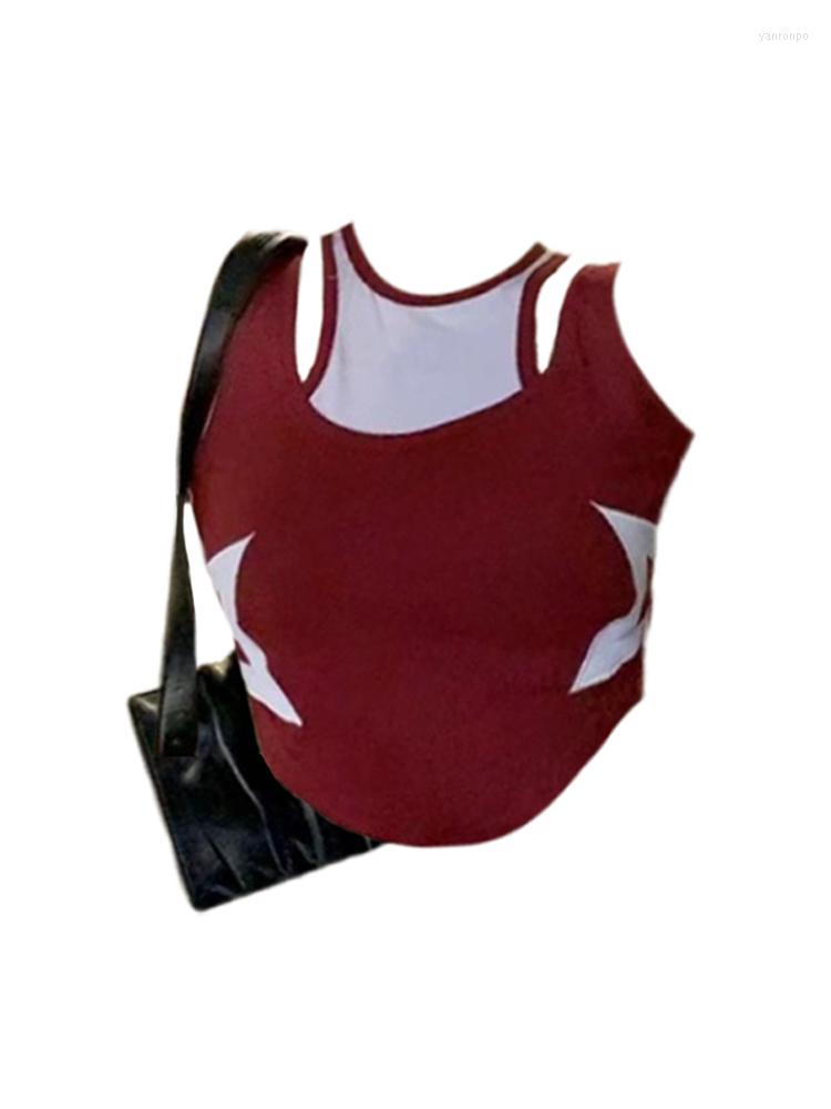 Women' Tanks American Style Retro Cozy Vest Patchwork Design Women Camisole 2023 Fashion Print Slim Crop Tank Tops Y2K Vintage Streetwear, Red
Women' Tanks American Style Retro Cozy Vest Patchwork Design Women Camisole 2023 Fashion Print Slim Crop Tank Tops Y2K Vintage Streetwear, Red