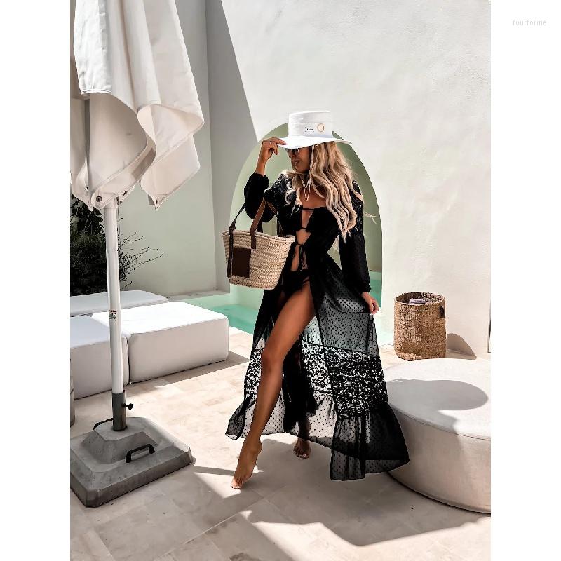Women' Swimwear Beach Kimono Cover Ups For Women Lace Patchwork White Black Chiffon Elegant Self Belted Wrap Dresses 2023 Bathing Suits
Women' Swimwear Beach Kimono Cover Ups For Women Lace Patchwork White Black Chiffon Elegant Self Belted Wrap Dresses 2023 Bathing Suits