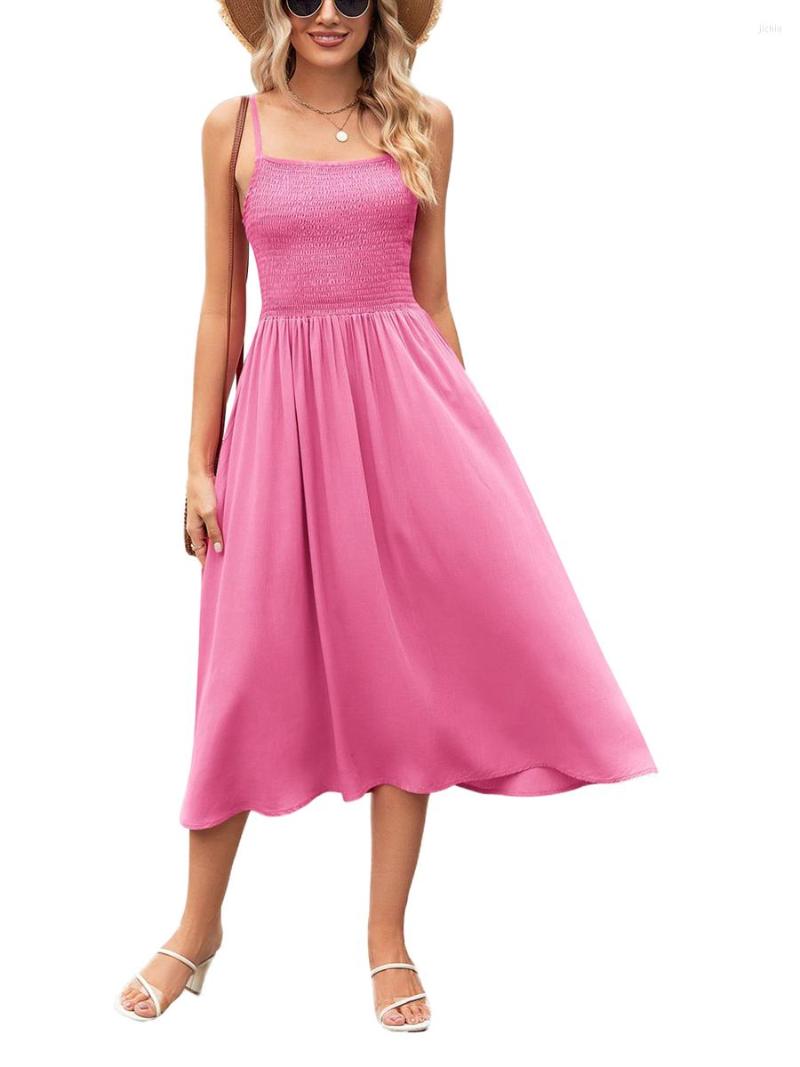 Casual Dresses Women Spaghetti Strap Sleeveless Dress Summer Solid Color Bohemian Ruched A-line Party For Cocktail Beach, Orange-124275
Casual Dresses Women Spaghetti Strap Sleeveless Dress Summer Solid Color Bohemian Ruched A-line Party For Cocktail Beach, Orange-124275
