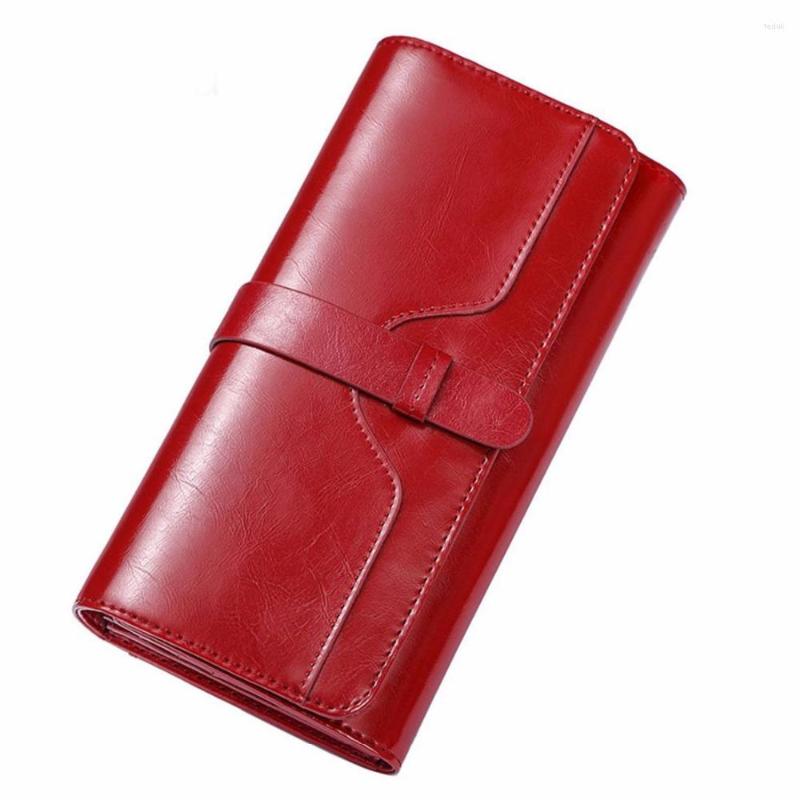 Wallets Luxury Genuine Leather Women Clutch Bag Long Oil Wax Women's Bags Wallet Holder Coin Purse, Black
Wallets Luxury Genuine Leather Women Clutch Bag Long Oil Wax Women's Bags Wallet Holder Coin Purse, Black