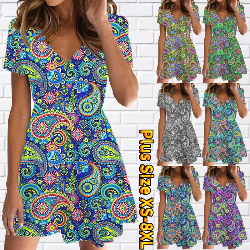 Casual Dresses Trend Slim Skirt Vintage Knee-length Summer V-neck Short-sleeved Women's 3D Printing Party 2023 Regular Dress, 22657yellow
Casual Dresses Trend Slim Skirt Vintage Knee-length Summer V-neck Short-sleeved Women's 3D Printing Party 2023 Regular Dress, 22657yellow