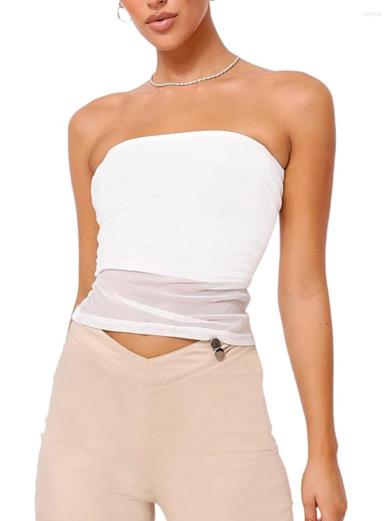 Women' Tanks Y2K Women Ruched Tube Tops Sexy Sleeveless Backless Strapless Crop Top Summer Bandeau For Teen Girls Underwear, White
Women' Tanks Y2K Women Ruched Tube Tops Sexy Sleeveless Backless Strapless Crop Top Summer Bandeau For Teen Girls Underwear, White