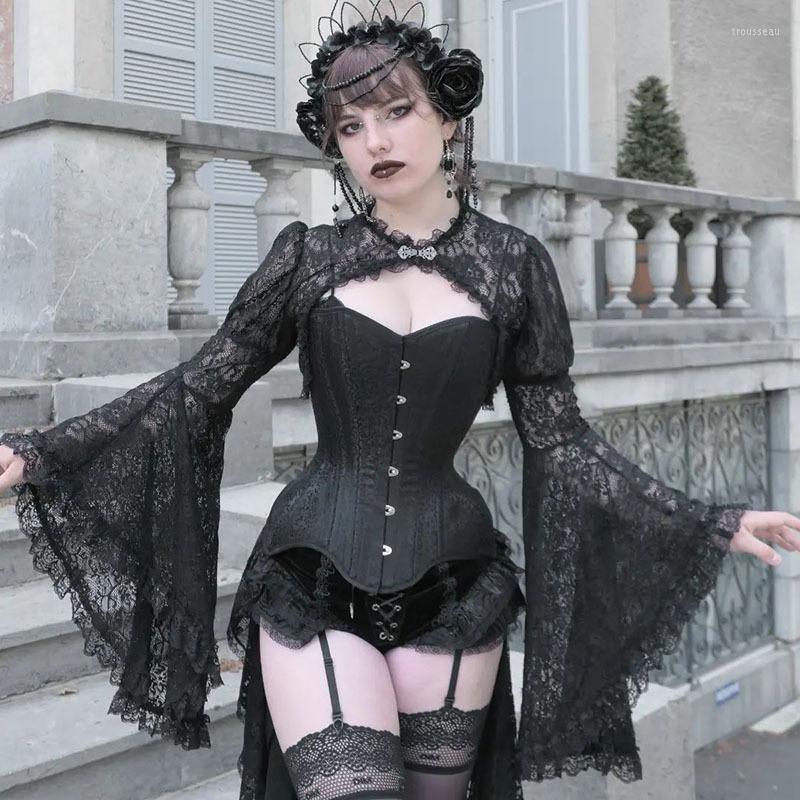 Women' T Shirts Lace Elegant Gothic Aesthetic Blouses Bandage Mesh Flare Sleeve Grunge Crop Tops Vintage Bodycon Female Alt T-shirts, Black
Women' T Shirts Lace Elegant Gothic Aesthetic Blouses Bandage Mesh Flare Sleeve Grunge Crop Tops Vintage Bodycon Female Alt T-shirts, Black
