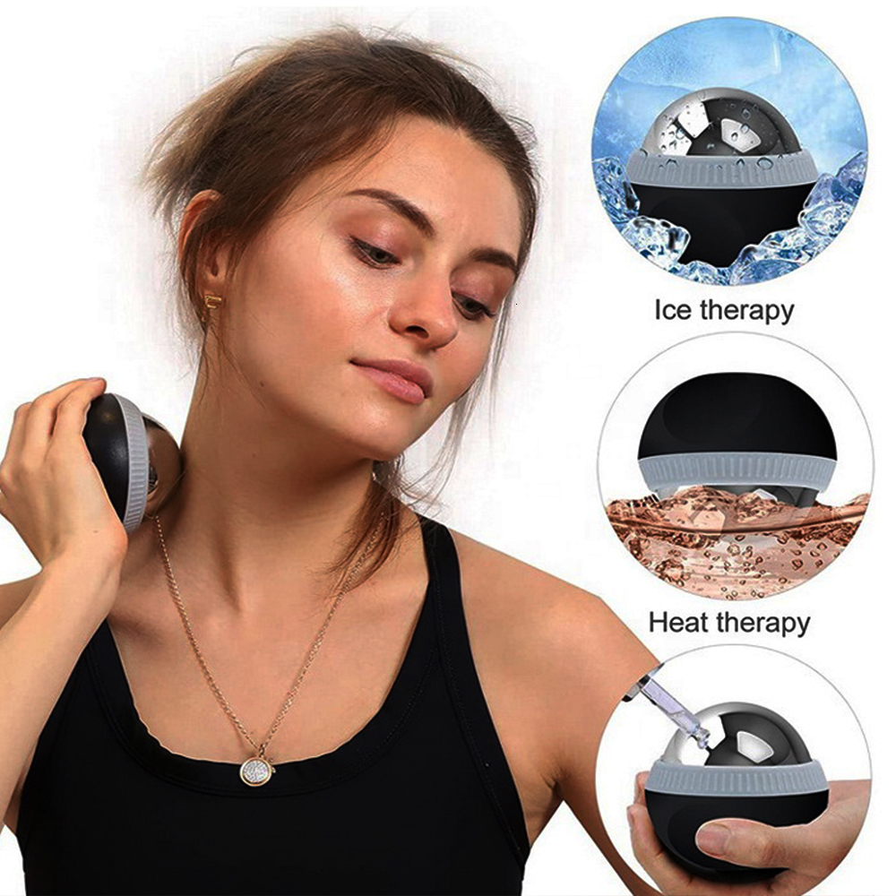 Massaging Neck Pillowws Cold Massage Roller Ball Stainless Steel Body Therapy Ice Pain Relief Deep Tissue Balls Face r 230508