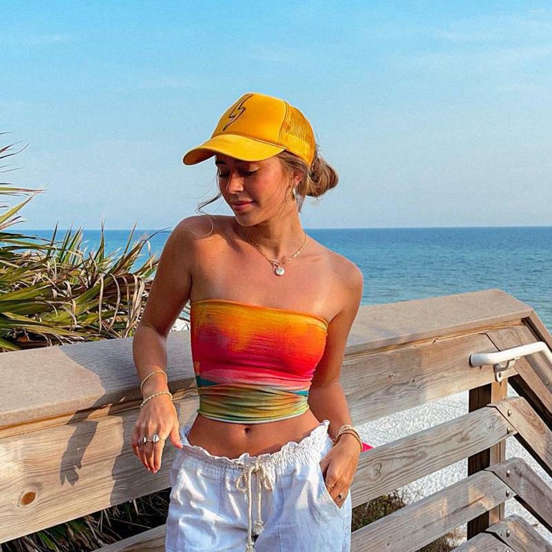 Women' Tanks Combhasaki Women American Retro Y2K Sweet Wrap Chest Tube Tops Tie-dye Strapless Tank Summer Backless Bandeau Crop, Orange
Women' Tanks Combhasaki Women American Retro Y2K Sweet Wrap Chest Tube Tops Tie-dye Strapless Tank Summer Backless Bandeau Crop, Orange
