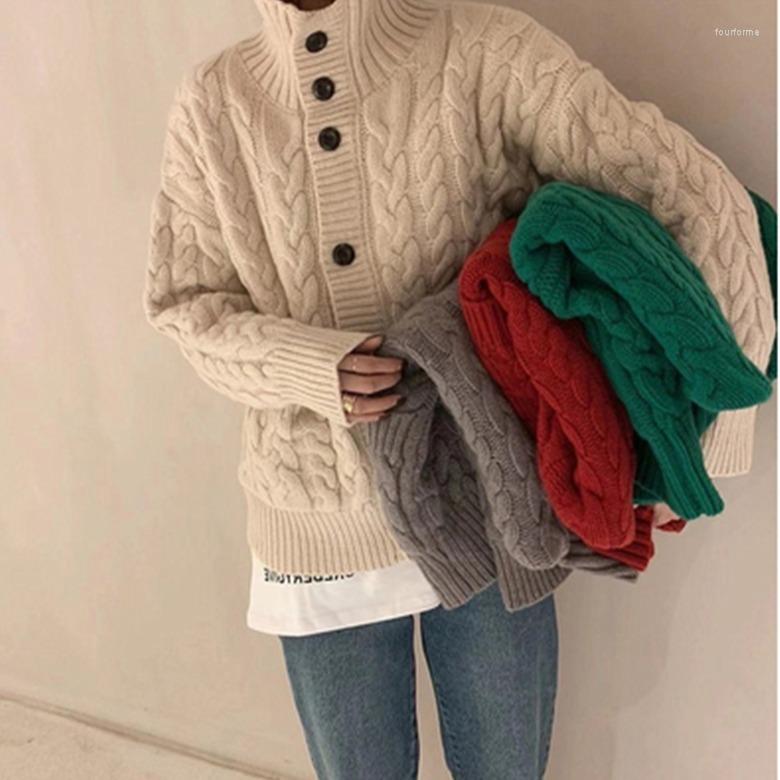 Women's Knits 2023 Autumn Winter Korean Loose Thickened Red Twist High Neck Sweater Coat Women's Knitted Cardigan Pink, Gray
Women's Knits 2023 Autumn Winter Korean Loose Thickened Red Twist High Neck Sweater Coat Women's Knitted Cardigan Pink, Gray