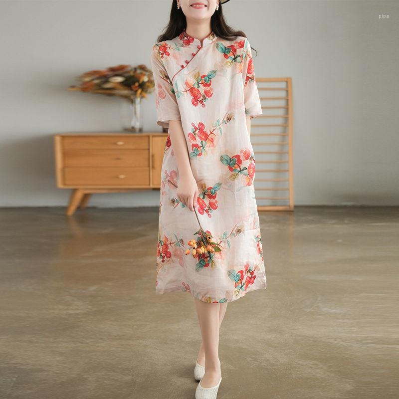 Casual Dresses Summer Vintage Ethnic Style Dress For Women Qipao In Fashionable Loose Half Sleeve Age Reducing Temperament, Photo color
Casual Dresses Summer Vintage Ethnic Style Dress For Women Qipao In Fashionable Loose Half Sleeve Age Reducing Temperament, Photo color