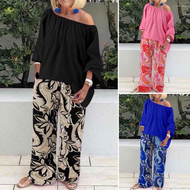 Women's Two Piece Pants Autumn Women's Long Sleeve Casual Style Polyester Material 2023 Fashion Printed One Shoulder Top Wide Leg Loose, Blue
Women's Two Piece Pants Autumn Women's Long Sleeve Casual Style Polyester Material 2023 Fashion Printed One Shoulder Top Wide Leg Loose, Blue