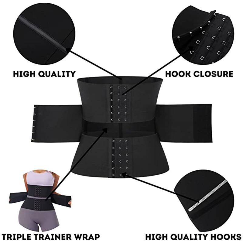 Waist Tummy Shaper 3 In 1 Waist Cinchers For Women Compression Tummy Slimming Belly Workouts COMFREE Waist Trainer Trimmer Belt Bodyshaper Corsets 230