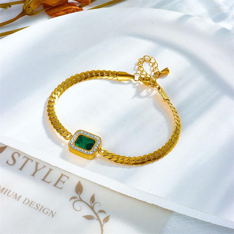 Link Bracelets 316L Stainless Steel Classic Punk Square Geoometric Bracelet For Women Zircon Non-Fading Eternity Promise Wedding Jewelry
Link Bracelets 316L Stainless Steel Classic Punk Square Geoometric Bracelet For Women Zircon Non-Fading Eternity Promise Wedding Jewelry