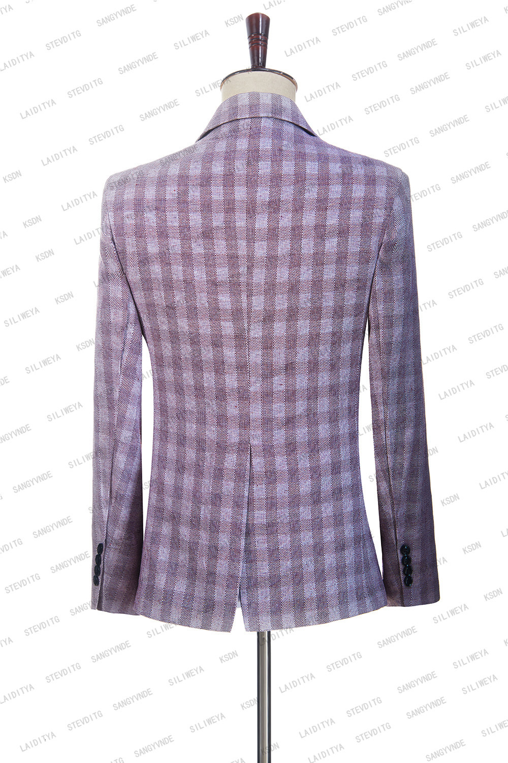 Men's Suits Blazers Men Suit Fashion 2 Pieces Formal Business Blazer Slim Fit Linen Notched Lapel Casual Light Purple Wedding Groom Tuxedo 230509