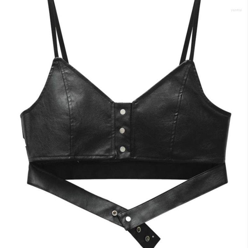 Women's Tanks 2023 Spring Vintage PU Leather Camisole Black Tank Top Women's Sexy Backless Cropped Fashion Y3833
Women's Tanks 2023 Spring Vintage PU Leather Camisole Black Tank Top Women's Sexy Backless Cropped Fashion Y3833