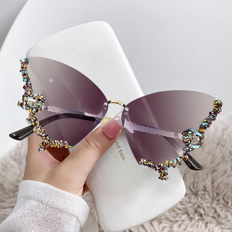 Sunglasses Butterfly Diamond Designer Trendy Fashion Rimless Crystal Sun Glasses Bling Eyewear
Sunglasses Butterfly Diamond Designer Trendy Fashion Rimless Crystal Sun Glasses Bling Eyewear
