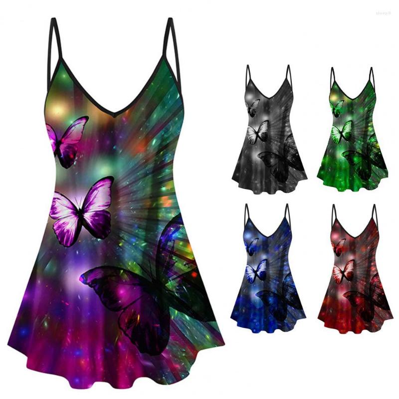 Women's Tanks Clothes Trendy Butterfly Print Vest Camisole All Match Spaghetti Straps For Travel, Blue
Women's Tanks Clothes Trendy Butterfly Print Vest Camisole All Match Spaghetti Straps For Travel, Blue