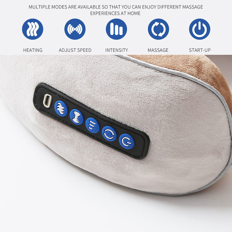 Other Massage Items Electric U Shaped Pillow Neck Massager USB Charging Portable Shoulder Cervical Relaxing Protector Outdoor Home Car 230508