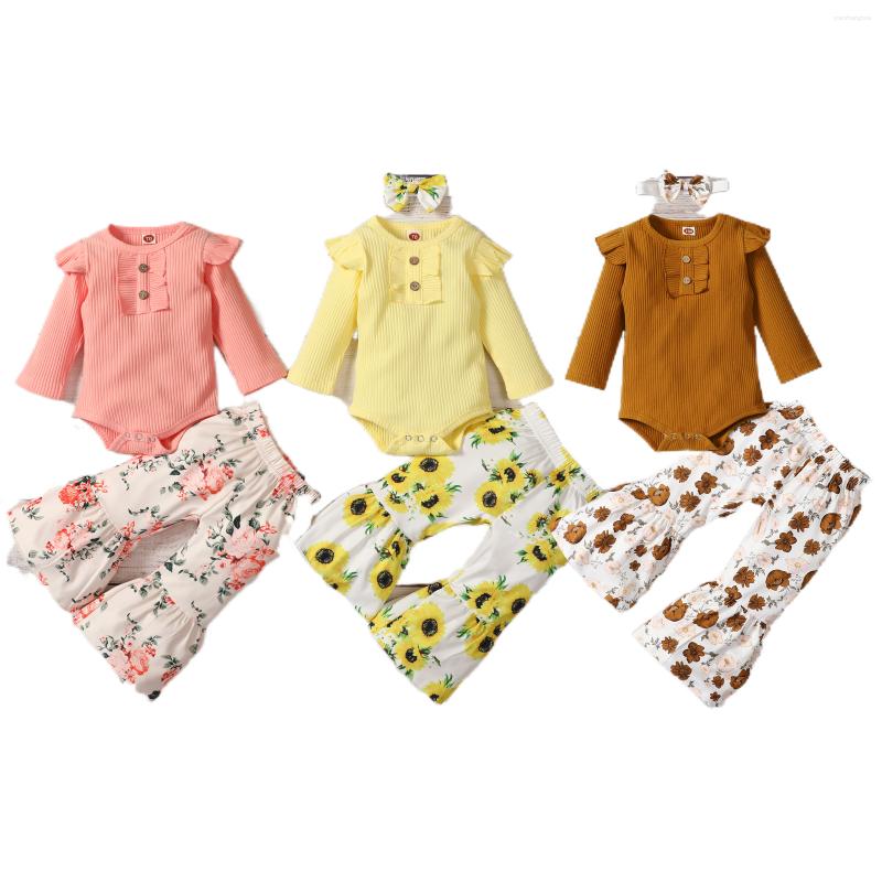 Clothing Sets Toddler Kid Baby Girl Set Long Sleeve Waffle Knit T-Shirt Tops Floral Flared Pants Bell Bottom Headband 3PCS Outfits Clothes
Clothing Sets Toddler Kid Baby Girl Set Long Sleeve Waffle Knit T-Shirt Tops Floral Flared Pants Bell Bottom Headband 3PCS Outfits Clothes