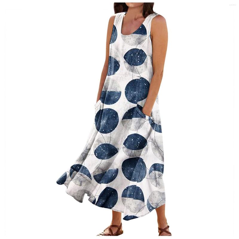 Casual Dresses Women' Summer Loose Crewneck Wave Dot Print Sleeveless Large Swing Dress With Pocket Woman 2023 Trendy, Black
Casual Dresses Women' Summer Loose Crewneck Wave Dot Print Sleeveless Large Swing Dress With Pocket Woman 2023 Trendy, Black