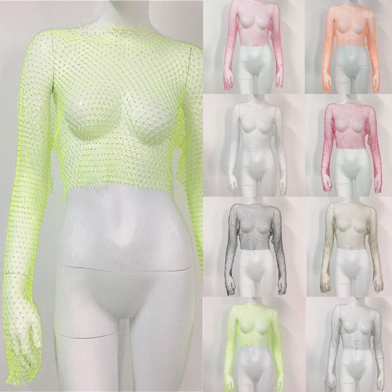 Women's T Shirts Womens Flared Long Sleeve Sparkly Crop Top Glitter Rhinestones See Through Fishnet T-Shirt Cover Up Club Party Beachwear, Fluorescent green
Women's T Shirts Womens Flared Long Sleeve Sparkly Crop Top Glitter Rhinestones See Through Fishnet T-Shirt Cover Up Club Party Beachwear, Fluorescent green