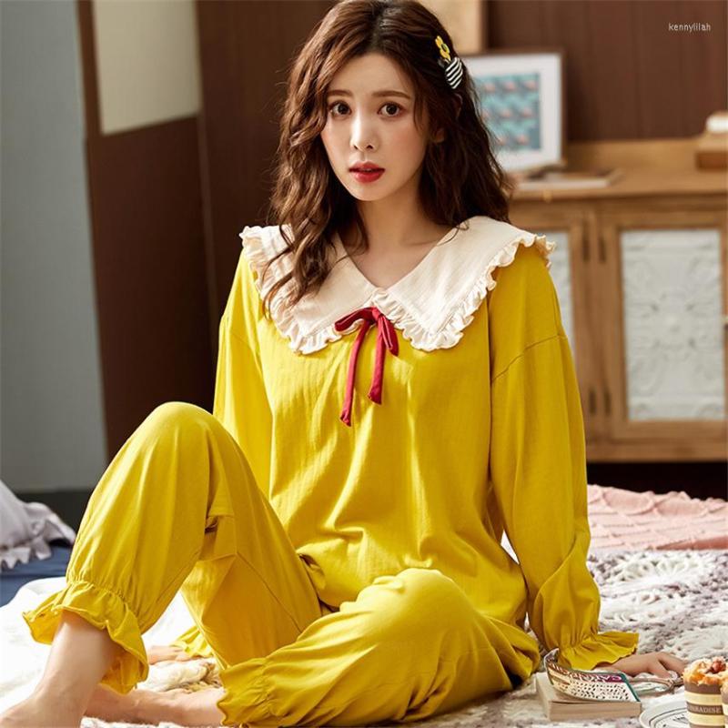 Women's Sleepwear Sweet Lovely Pajamas Princess Women Round Neck Square Collar Solid Color Long Top And Pants 2-Piece Set, Color4
Women's Sleepwear Sweet Lovely Pajamas Princess Women Round Neck Square Collar Solid Color Long Top And Pants 2-Piece Set, Color4
