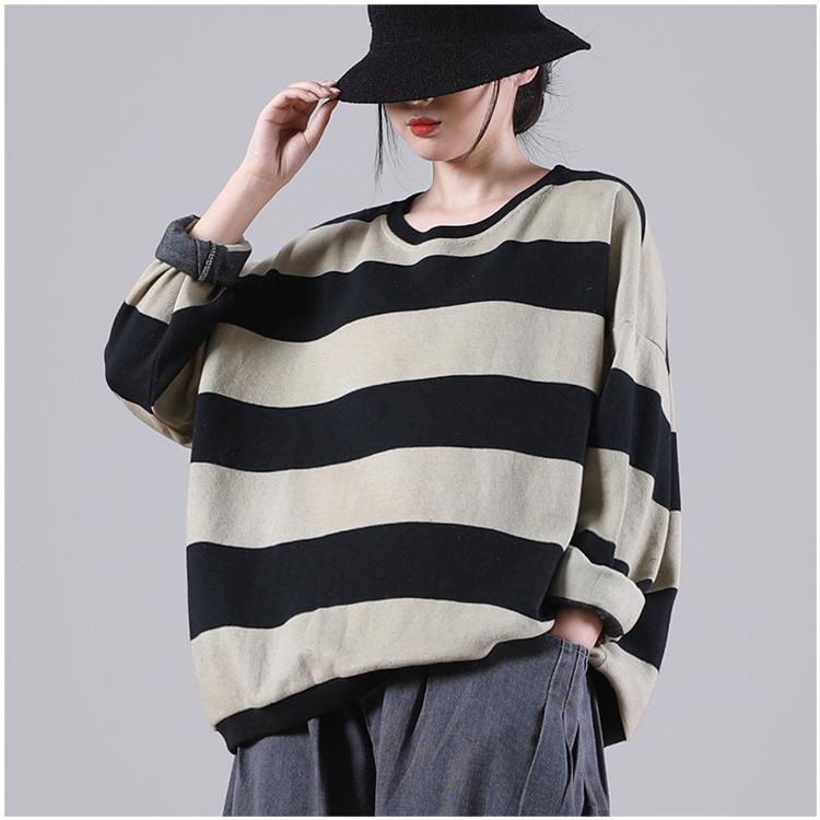 Women's Sweaters QPFJQD Ladies Cotton Stripe Knit Pullover Loose Fashion O-Neck Long Sleeve Casual Clothes Women Fall Spring Korean Style Sw, Black
Women's Sweaters QPFJQD Ladies Cotton Stripe Knit Pullover Loose Fashion O-Neck Long Sleeve Casual Clothes Women Fall Spring Korean Style Sw, Black