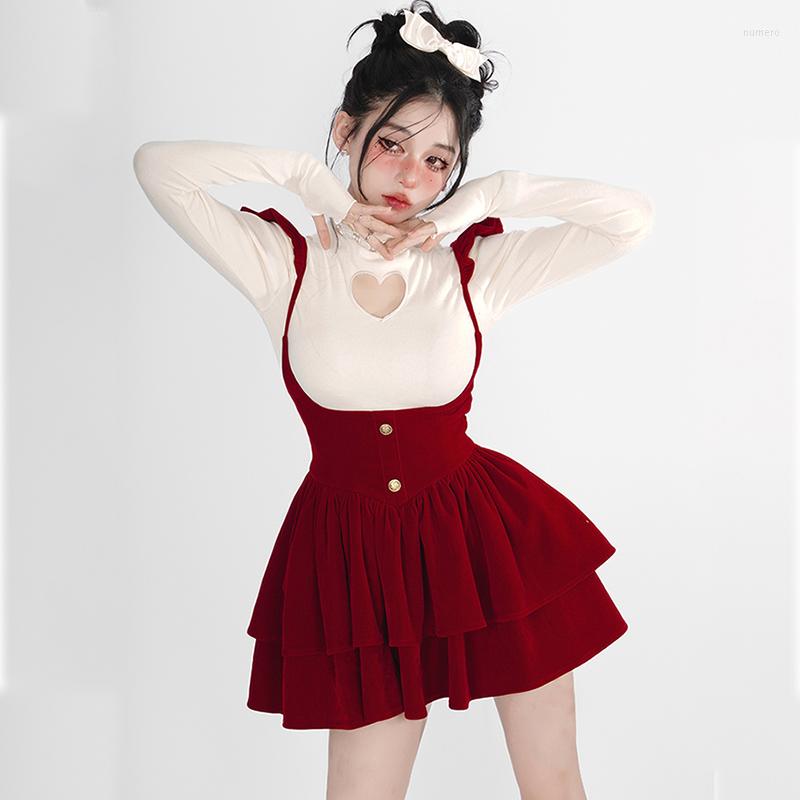 Casual Dresses Y2K Women Two Pieces Sets Sexy Elegant Dress Red Suspender Skirt Long Sleeve Top Slim Sweet Suits Office Ladies Outfits, 2 pieces set 1
Casual Dresses Y2K Women Two Pieces Sets Sexy Elegant Dress Red Suspender Skirt Long Sleeve Top Slim Sweet Suits Office Ladies Outfits, 2 pieces set 1