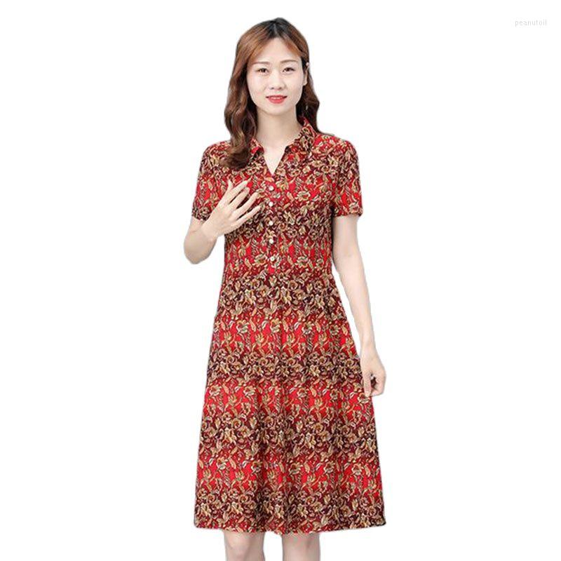 Casual Dresses Middle-aged And Elderly Women Summer Dress 2023 Fashion Short-sleeved Floral Knee-length Loose WomenTide, Red
Casual Dresses Middle-aged And Elderly Women Summer Dress 2023 Fashion Short-sleeved Floral Knee-length Loose WomenTide, Red