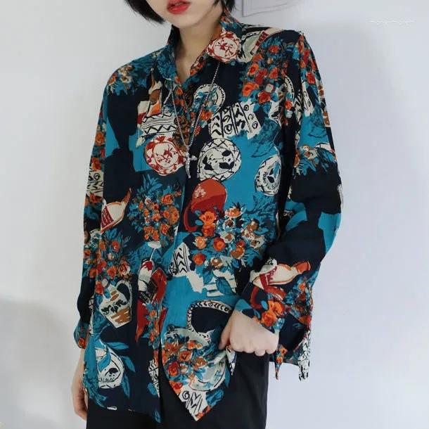 Women' Blouses Vintage Shirt Blue Oil Painting Spring Autumn Design Long Sleeve Top Loose 2023 Fine Elegant For Women, Emerald green
Women' Blouses Vintage Shirt Blue Oil Painting Spring Autumn Design Long Sleeve Top Loose 2023 Fine Elegant For Women, Emerald green