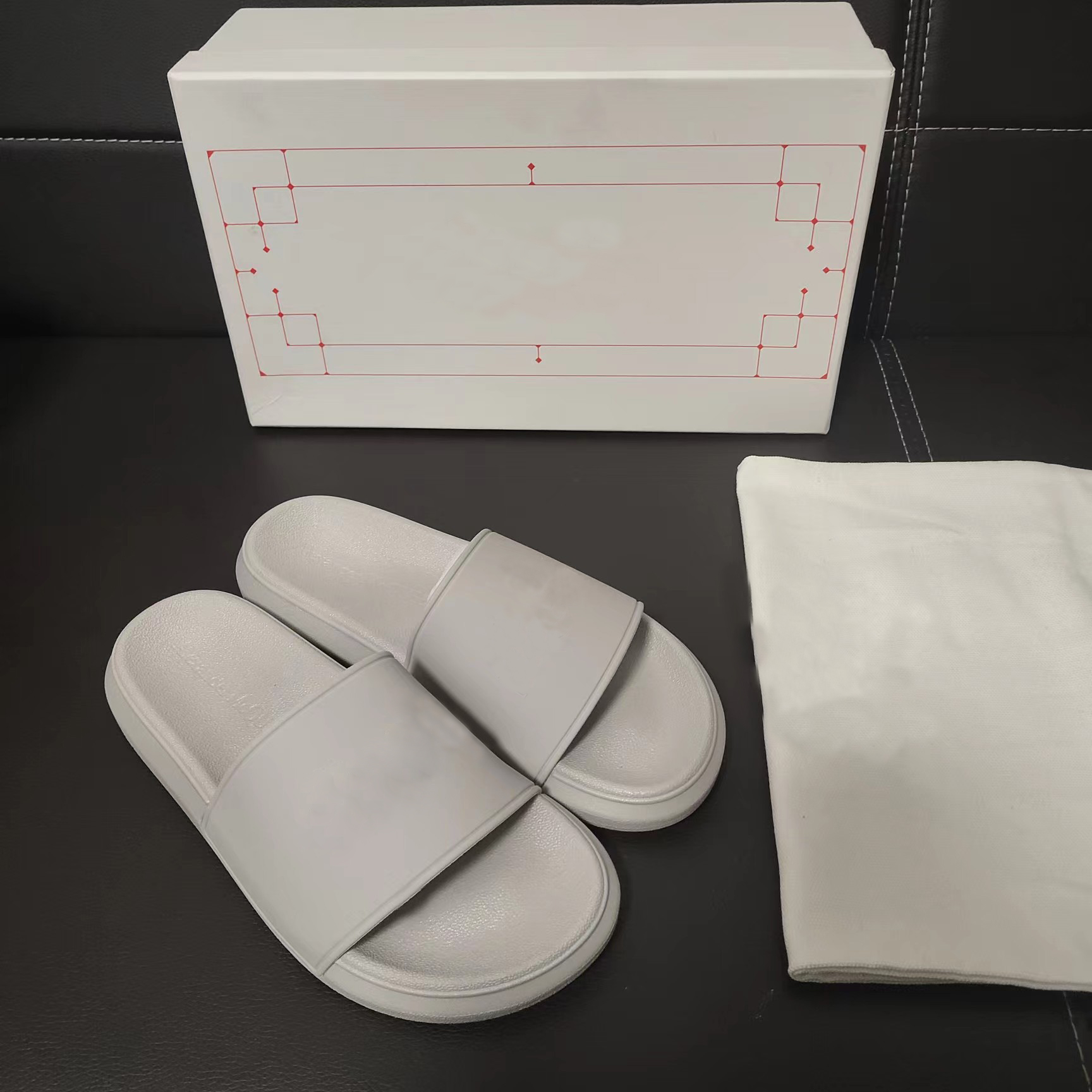 slipper womens fashion embroidered canvas designer slides slip on slippers girls 60mm Canvas covered platform sandals and dust bags, #1