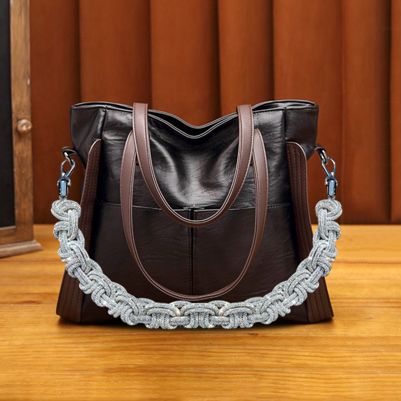 Bag Luggage Making Materials 23inch CRYSTAL STRAP Handmade Braided Woven Purse Handbag Crossbody 230508