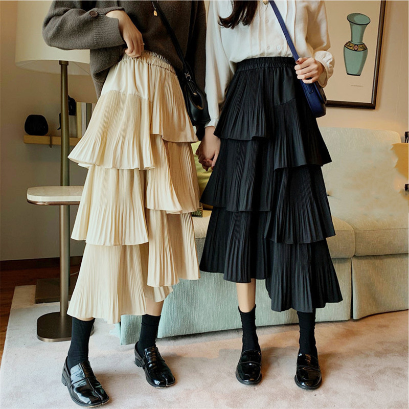 Skirts High Waist Black Irregular Cake Skirt Women Retro Casual Multilayer Pleated Ruffles Korean Fashion Clothing Faldas Mujer Street 230508, White
Skirts High Waist Black Irregular Cake Skirt Women Retro Casual Multilayer Pleated Ruffles Korean Fashion Clothing Faldas Mujer Street 230508, White