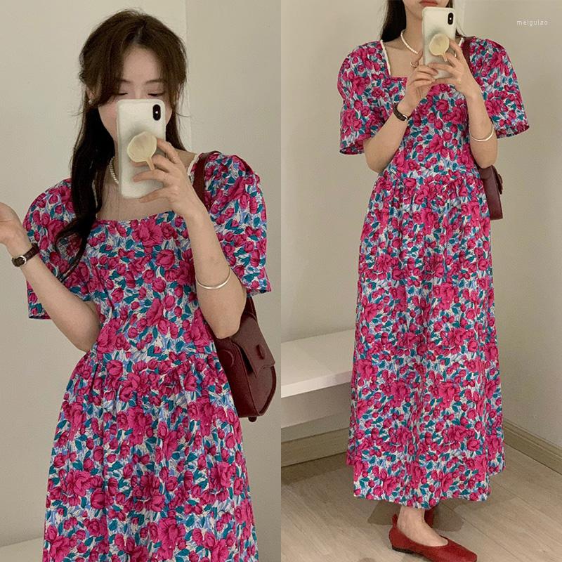 Casual Dresses Korean Chic French Temperament Commuter High Waist Slim Mid-length Square Collar Loose Floral Dress Long Skirt Lady, Pink
Casual Dresses Korean Chic French Temperament Commuter High Waist Slim Mid-length Square Collar Loose Floral Dress Long Skirt Lady, Pink