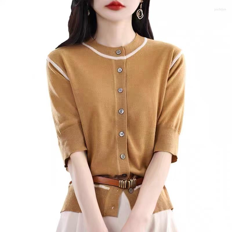 Women's T Shirts Korean Fashion Belt Shirt Button Women Cardigan Knitted Tshirt Thin Summer Tops Casual Tee Femme Womens Clothes, Green
Women's T Shirts Korean Fashion Belt Shirt Button Women Cardigan Knitted Tshirt Thin Summer Tops Casual Tee Femme Womens Clothes, Green