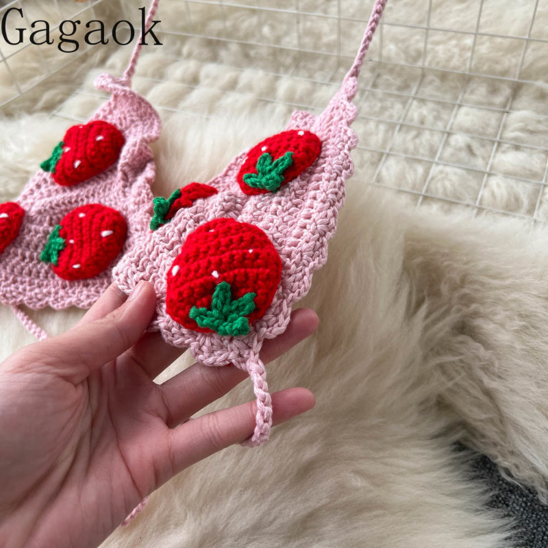 Two Piece Dress Gagaok Summer Travel Set Fashion Threedimensional Backless Flower Hanging Neck Vest Bodycon Skirt Suit 230508